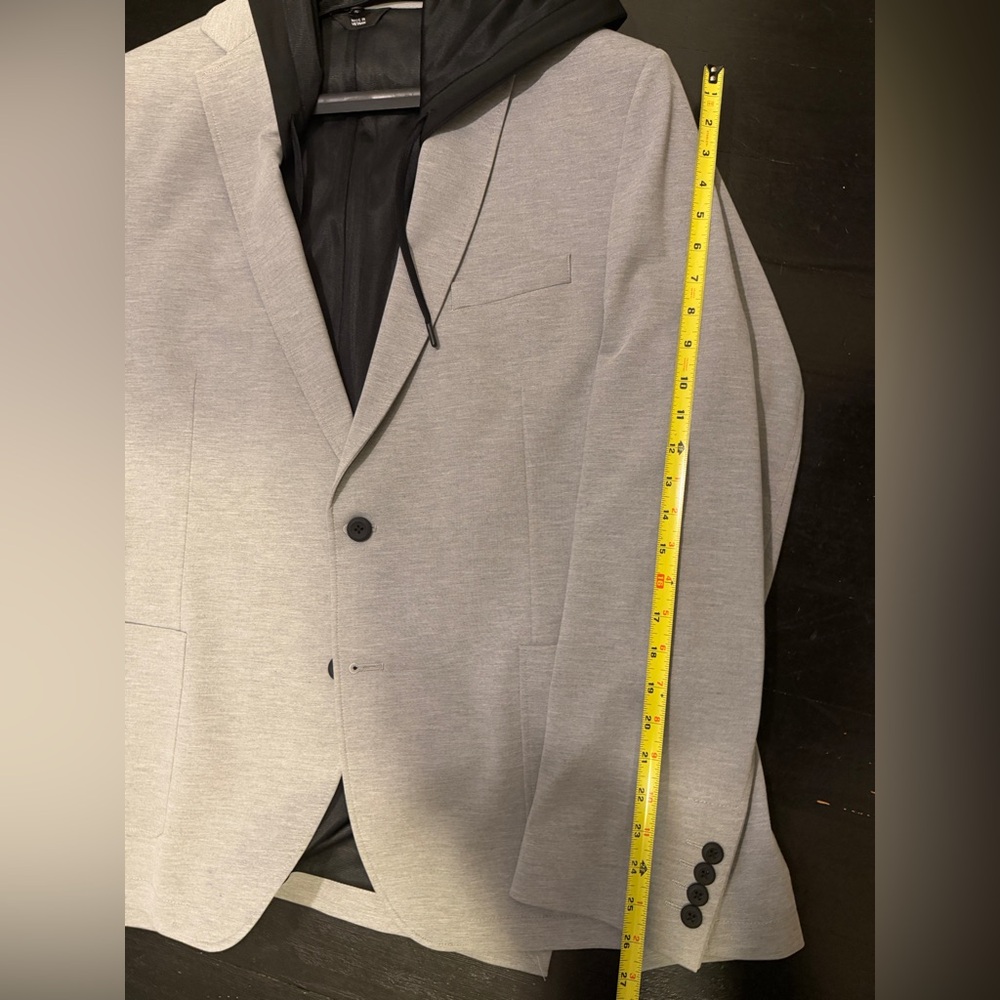 Haggar Light Gray Hoodie Sport Coat - Picture 6 of 8